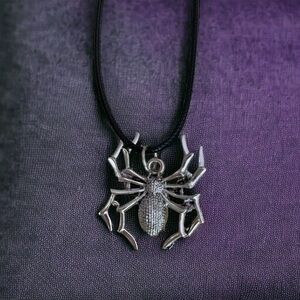 Spider pendant and earrings with sterling ear wires NWT